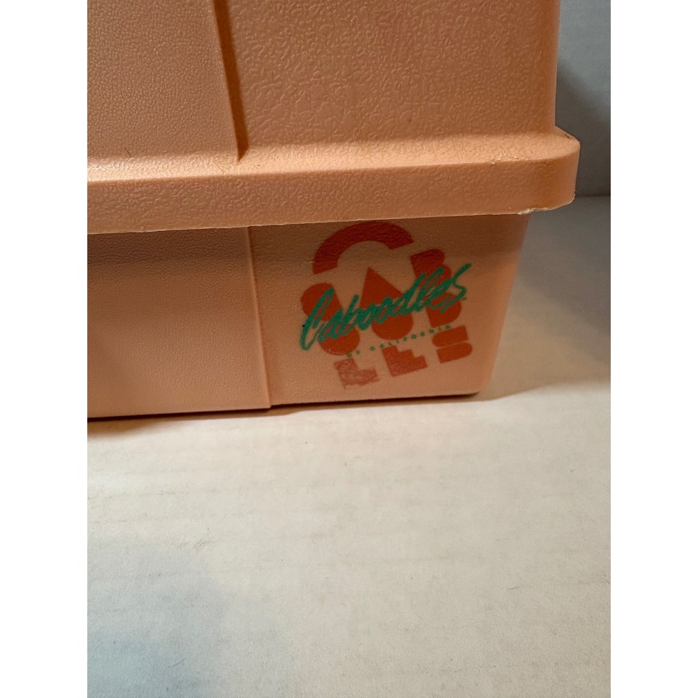 Vintage Caboodles of California Makeup Case Peach Pink Retro Organizer 90s Plano